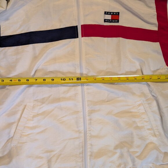 Vintage Tommy Hilfiger Sailing Windbreaker Men's Large Hood Jacket Logo - Picture 10 of 10